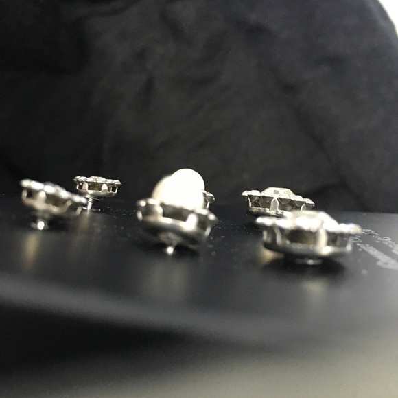 Genuine Crystal Trio Post Stud Pierced Earrings 3 Piece Set - Picture 6 of 13